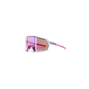 100% Korbin Sunglasses - Polished Translucent Grey - (Purple Mirror Lens)