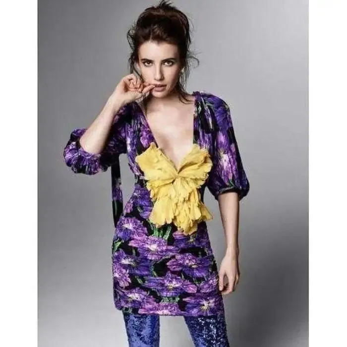 2017 S/S Silk Floral Appliqué Tunic