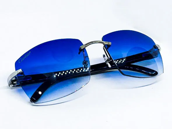 2020 Decor C Platinum White Buffs w/ 58 Blue Mykonos Lenses