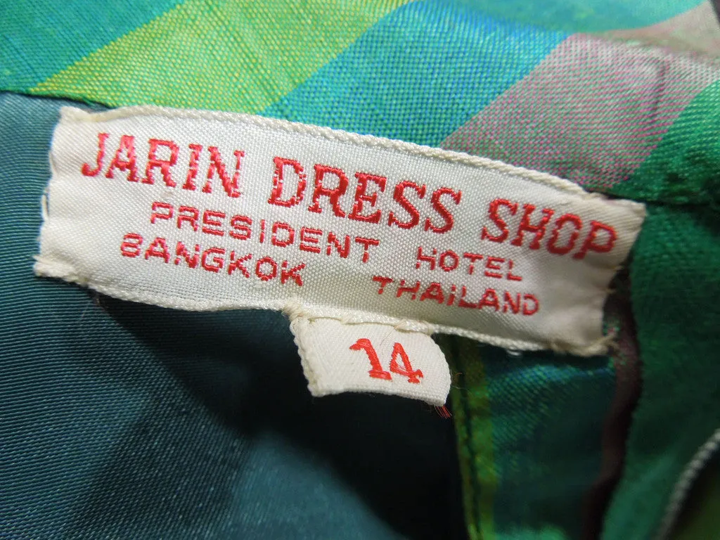 60s Thai Silk Striped Shift