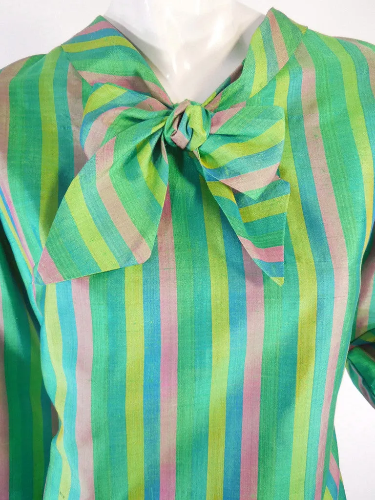 60s Thai Silk Striped Shift