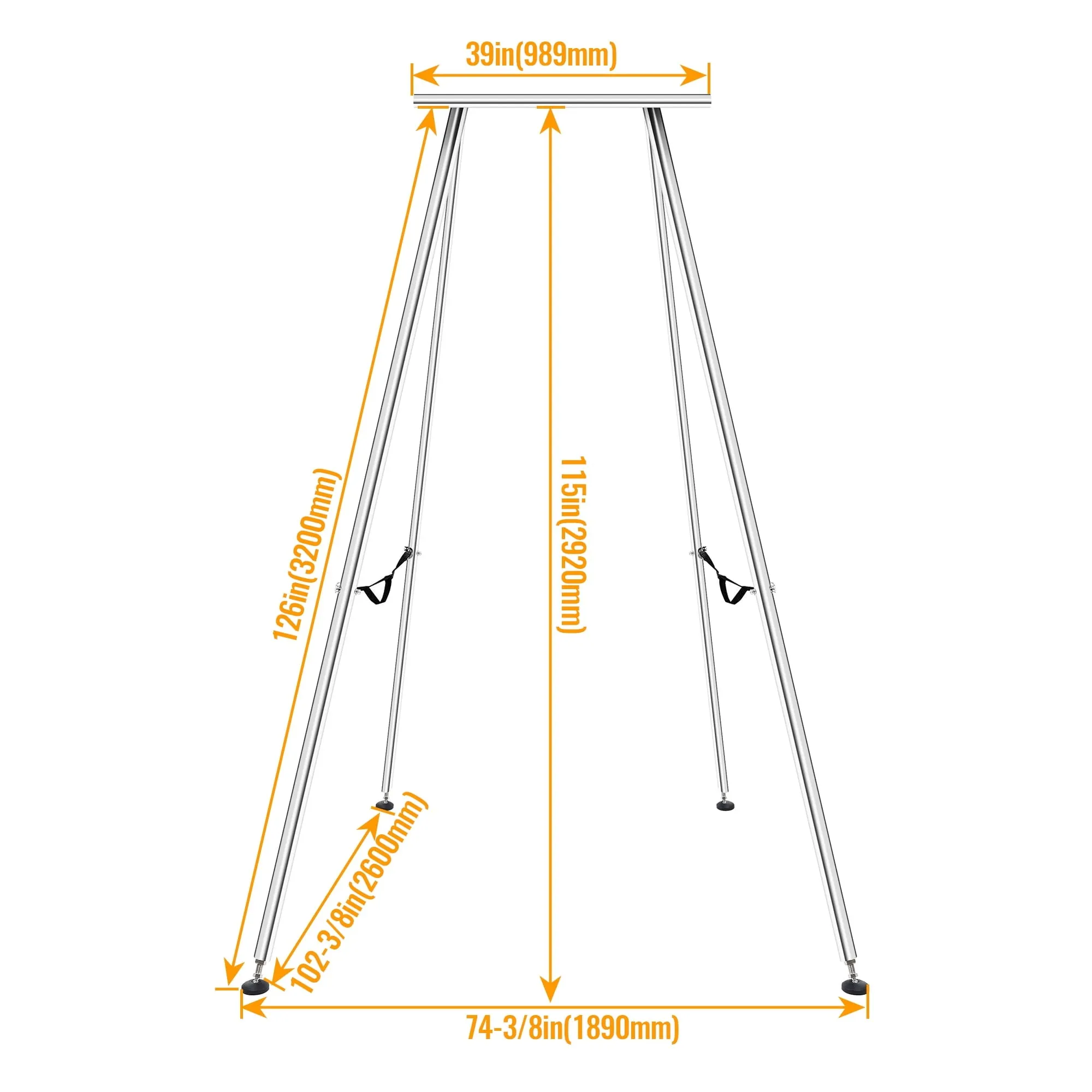 Adjustable 115" Yoga 551lbs/250kg Frame for Fitness Body Extension Improved Yoga Inversions Flexibility & Core Strength