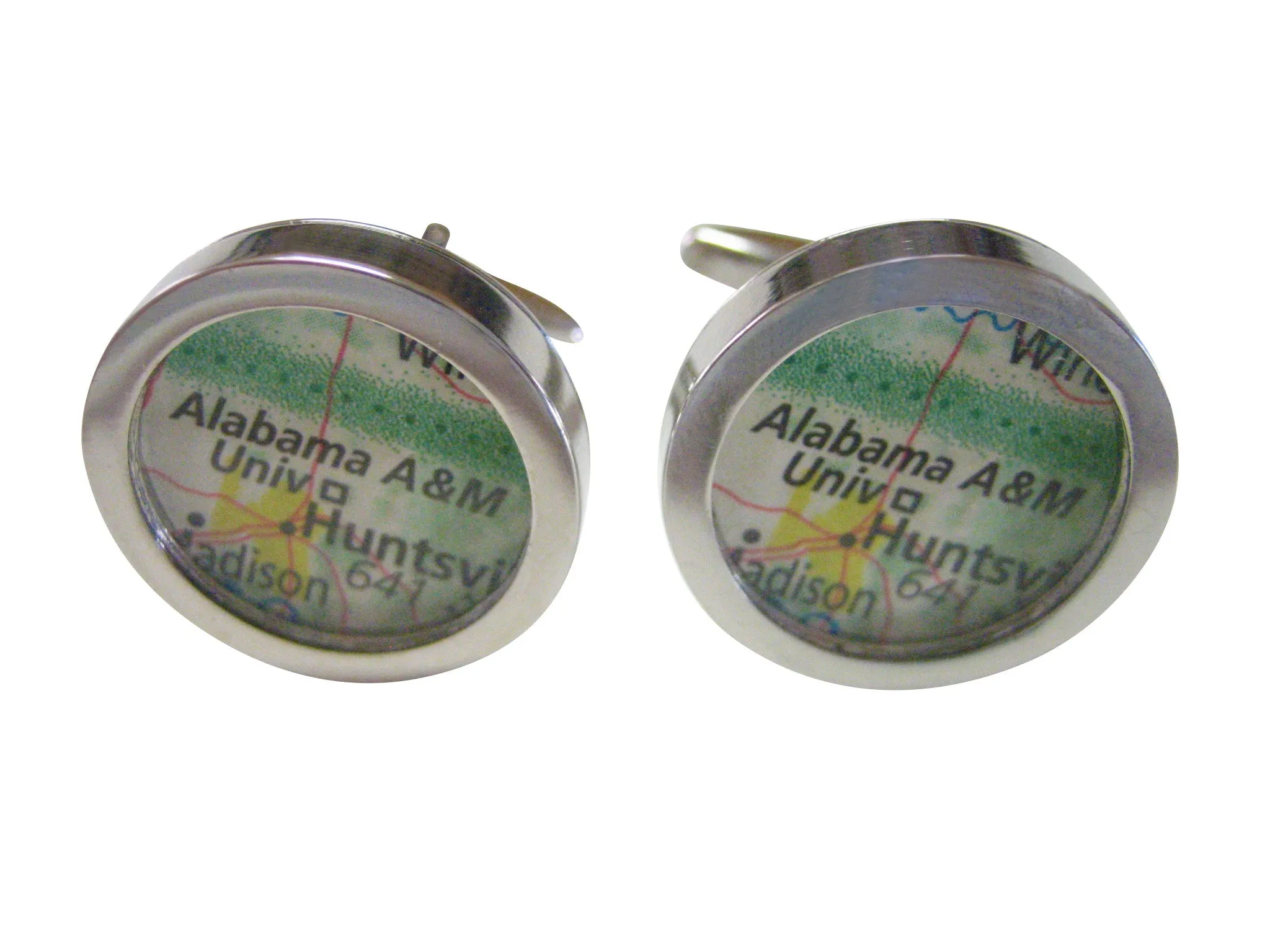 Alabama A and M University Map Cufflinks