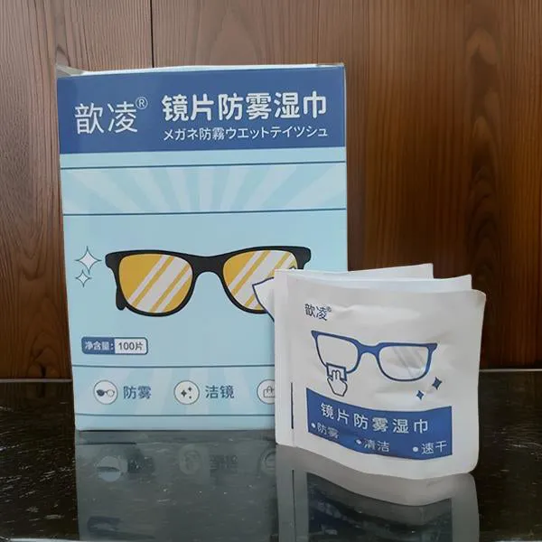 AM3840 100Pcs Anti Fog Wipes for Glasses, Individually Wrapped Lens Cleaner Wipes