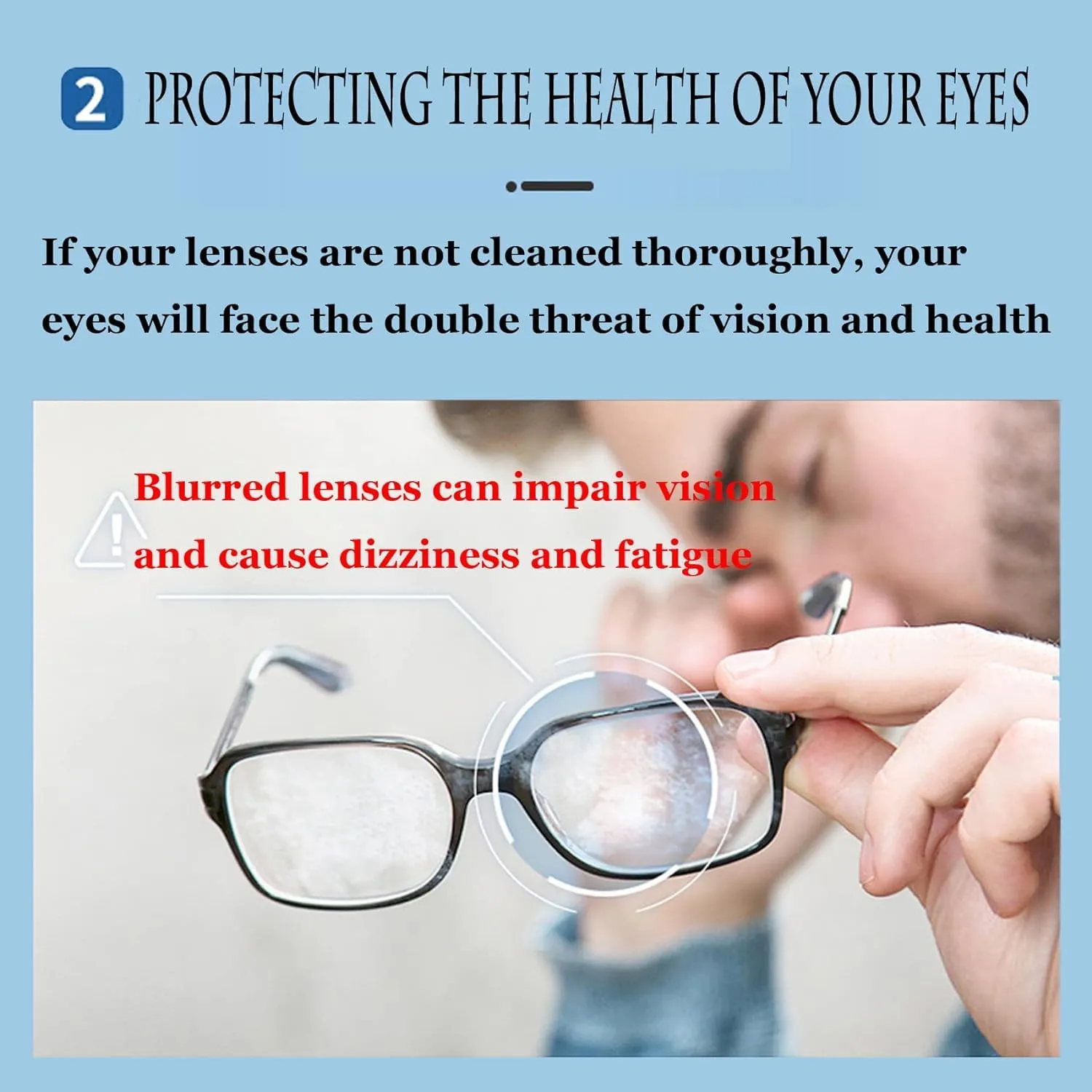AM3840 100Pcs Anti Fog Wipes for Glasses, Individually Wrapped Lens Cleaner Wipes