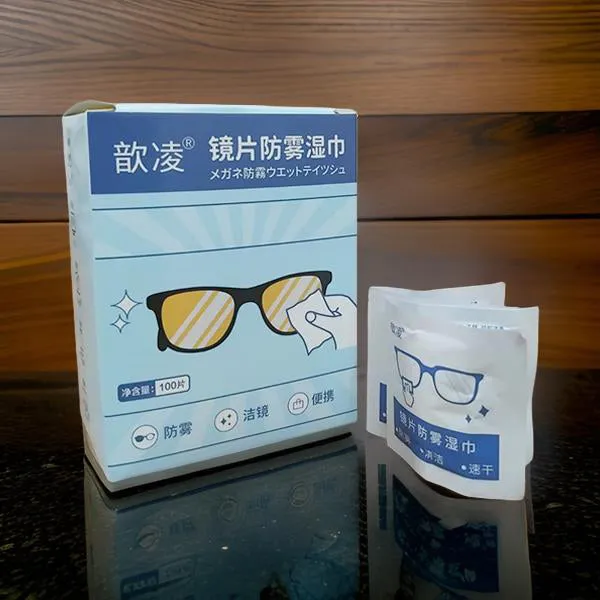 AM3840 100Pcs Anti Fog Wipes for Glasses, Individually Wrapped Lens Cleaner Wipes