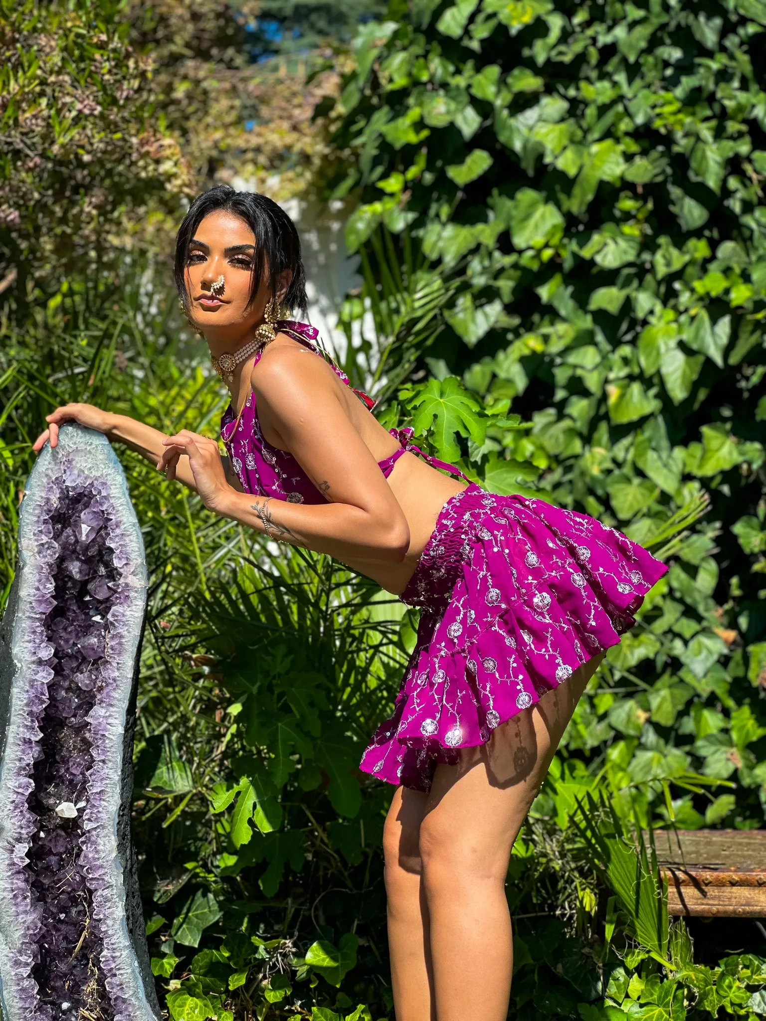 Amethyst Princess Micro Mini Skirt Set