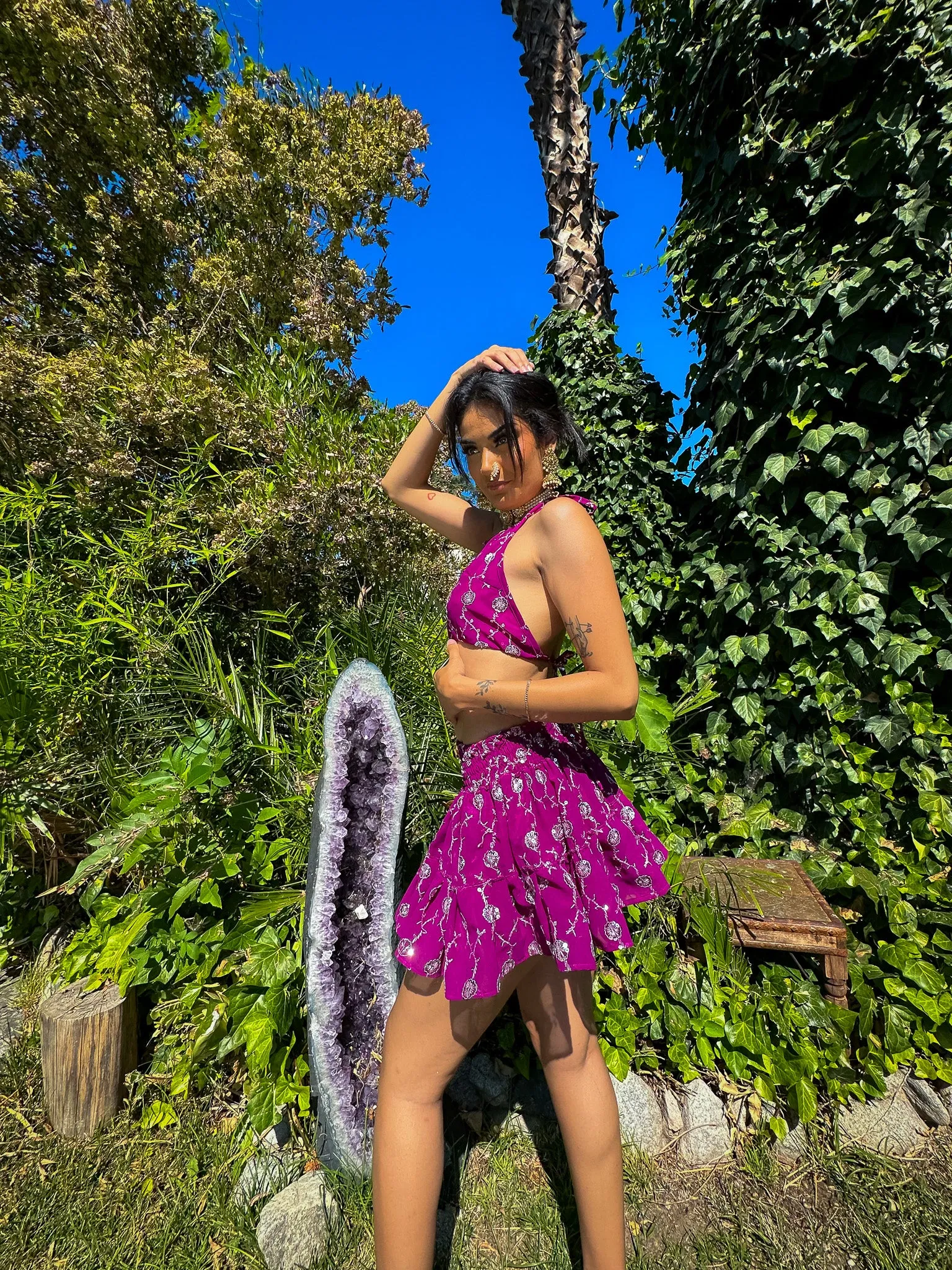 Amethyst Princess Micro Mini Skirt Set
