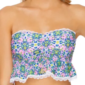ANGEL FACE - Lace Trim Bandeau Crop Top