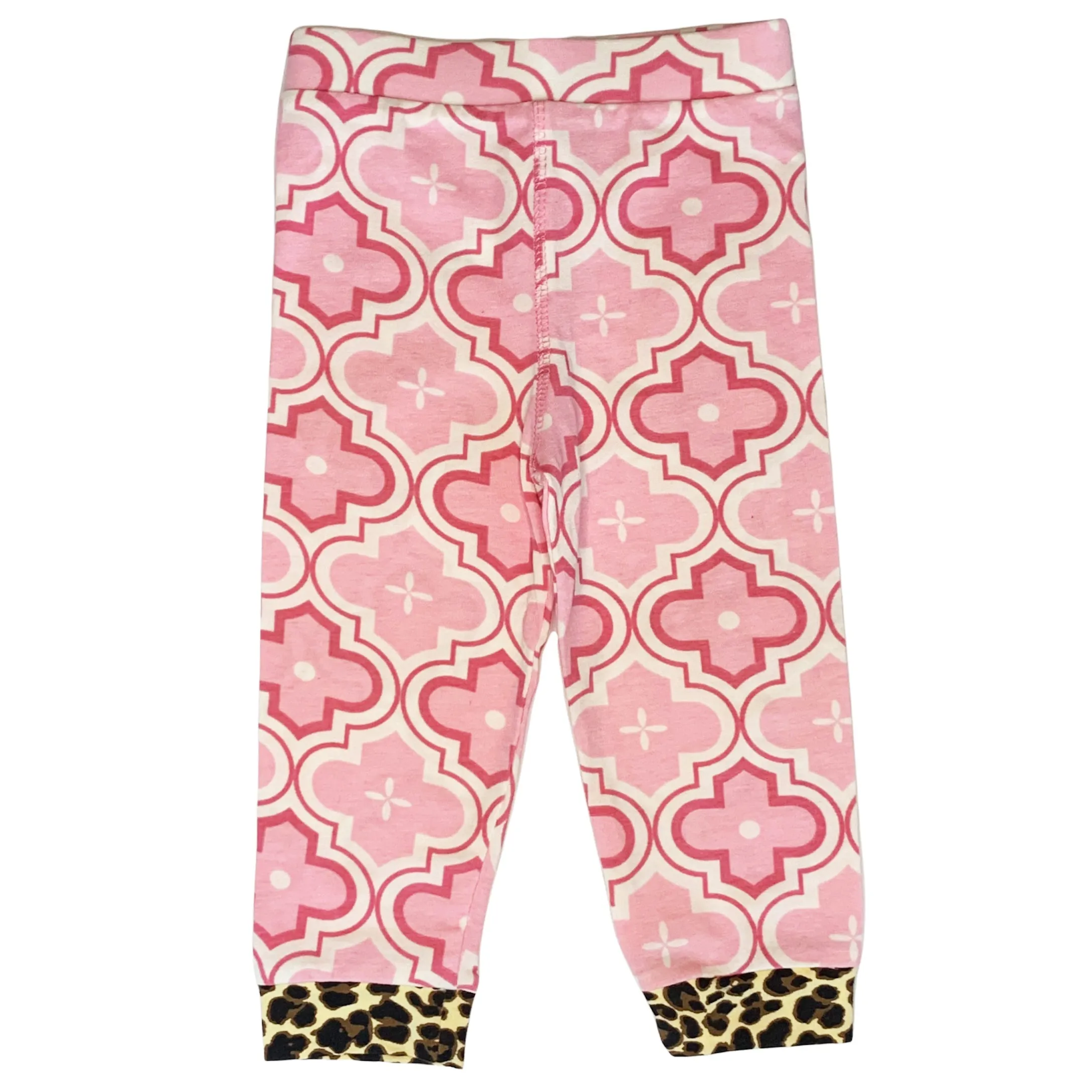 AnnLoren Baby Girls Layette Pink Leopard Onesie Pants Headband 3pc Gift Set Clothing
