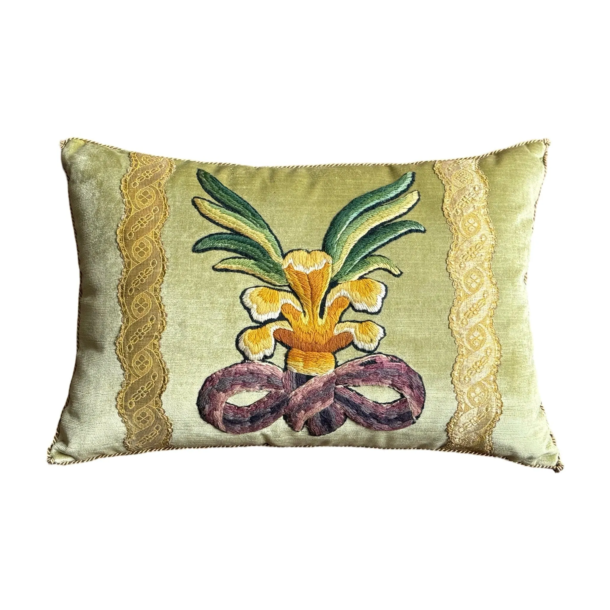 Antique English Crewel Embroidery (#E061424 | 13.5 x 20")