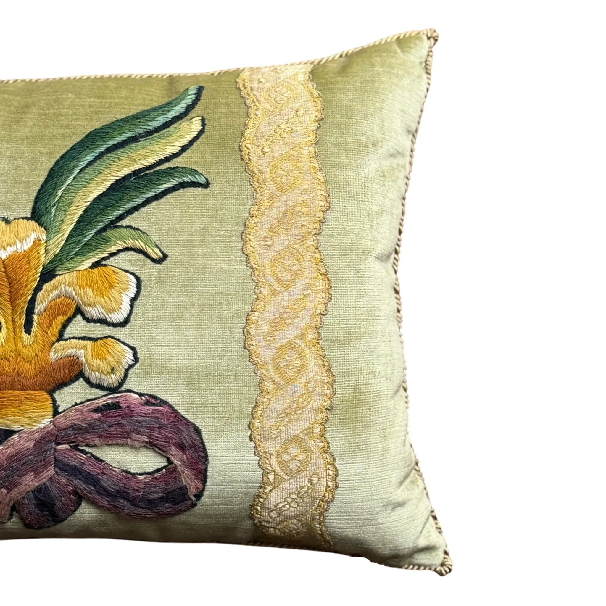 Antique English Crewel Embroidery (#E061424 | 13.5 x 20")