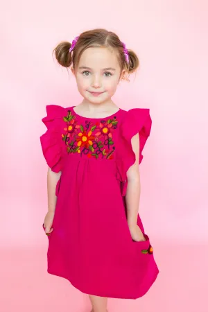 Arcoiris Dress in Fuchsia