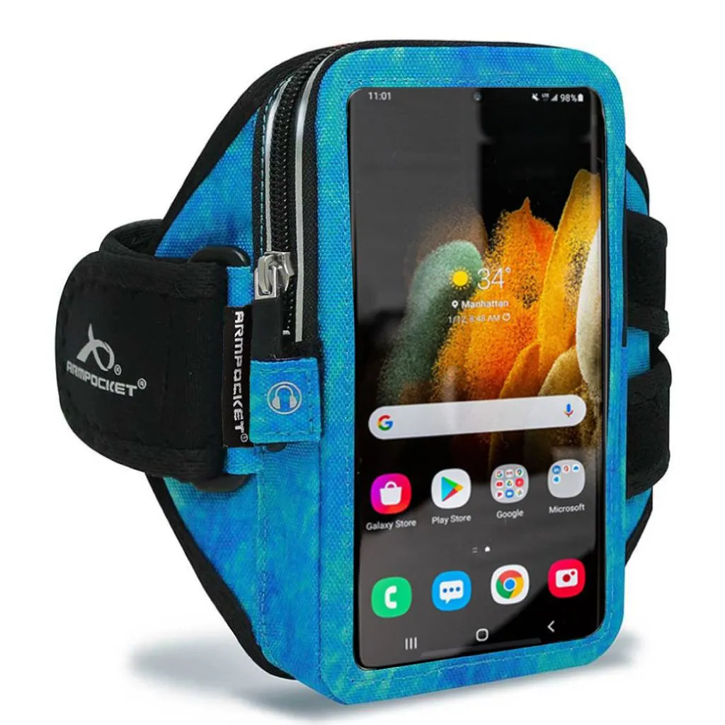 Armpocket Mega i-40 Phone Running Case for iPhone 15/ 15 Pro/14/14 Pro/13/13 Pro/12/12 Pro, Galaxy S23/S23 /A54/S22 /S21/S20 & More