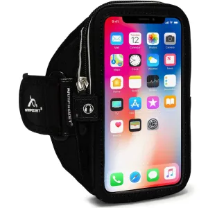 Armpocket Mega i-40 Plus Smartphone Armband for iPhone 15 Pro Max/15 Plus/14 Pro Max/14 Plus/13 Pro Max/12 Pro Max, Galaxy S23 Plus/S23 & S22 Ultra/Galaxy A54/Note 20 Ultra & more with large cases
