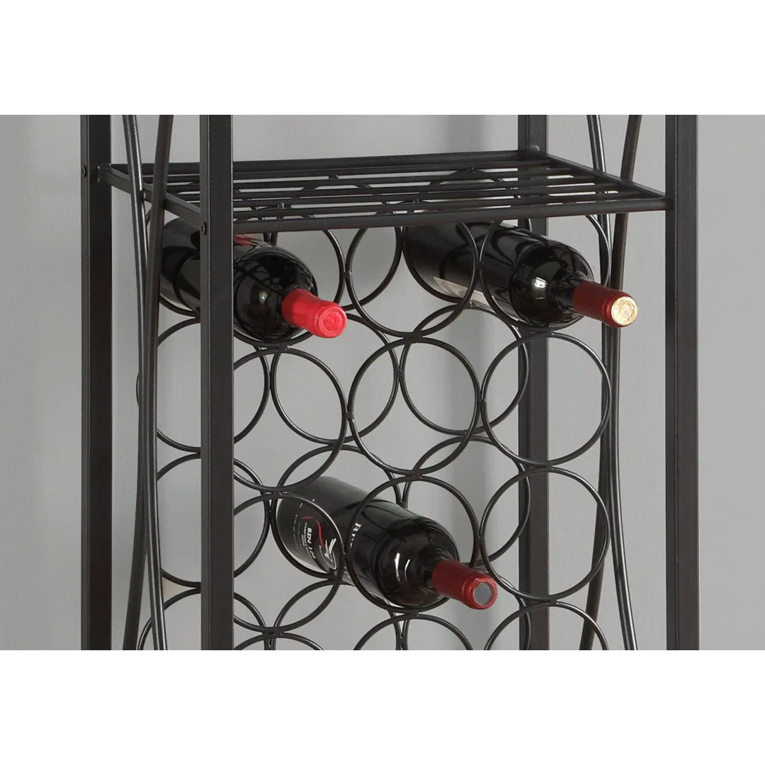 Arveda Home Bar, Wine Rack, Metal, Black, Black, Transitional Lark Manor™ Finish: Black