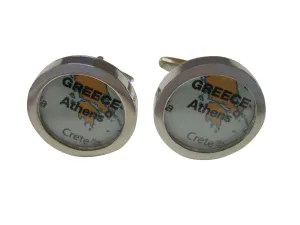 Athens Greece Map Cufflinks