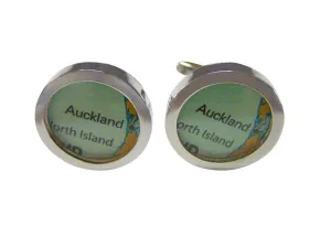 Auckland Australia Map Cufflinks
