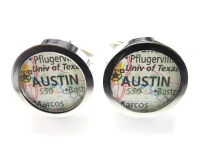 Austin Texas Map Cufflinks
