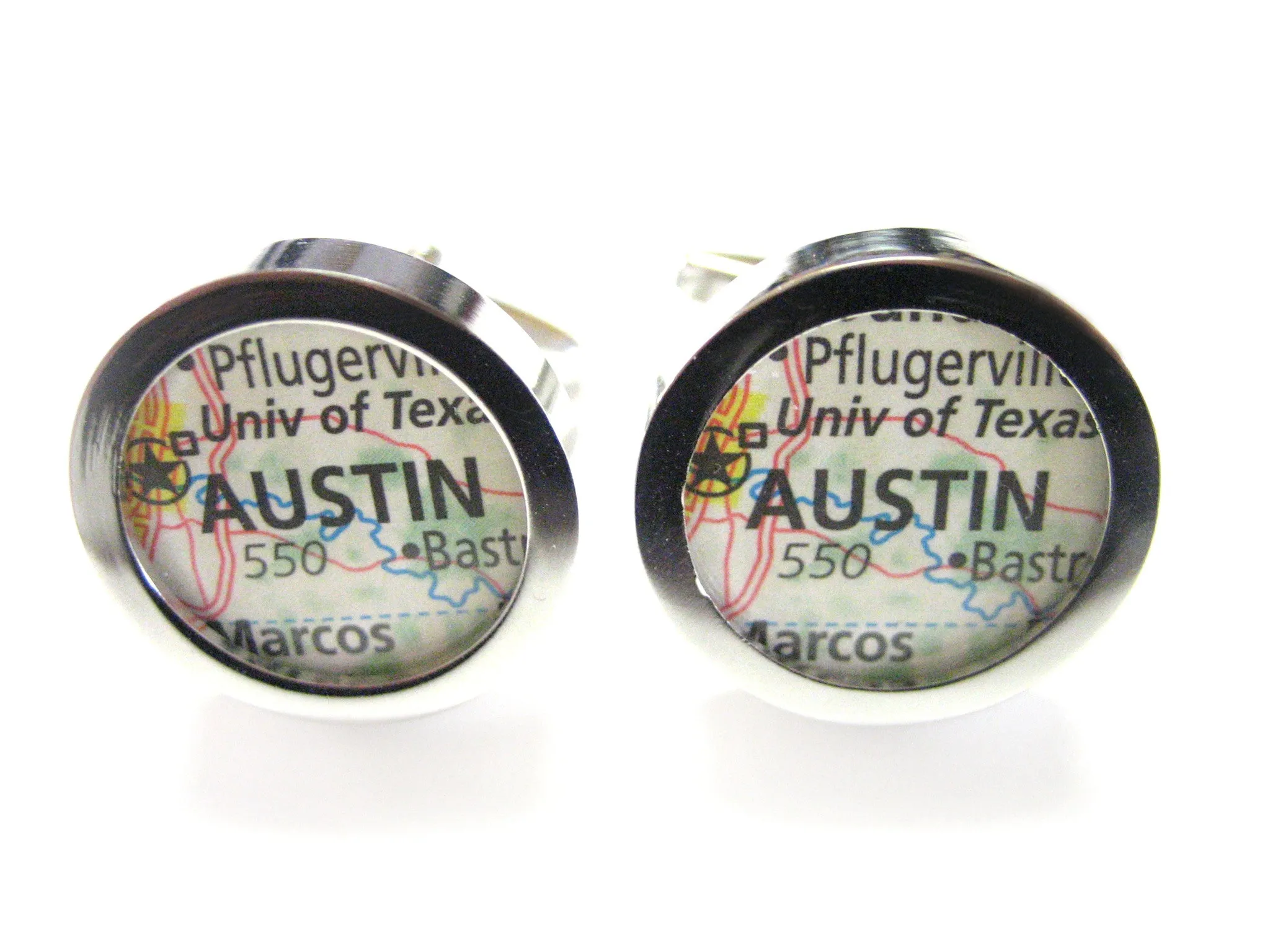 Austin Texas Map Cufflinks