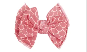 Baby Bling Coral Scales Printed FAB-BOW-LOUS Clip