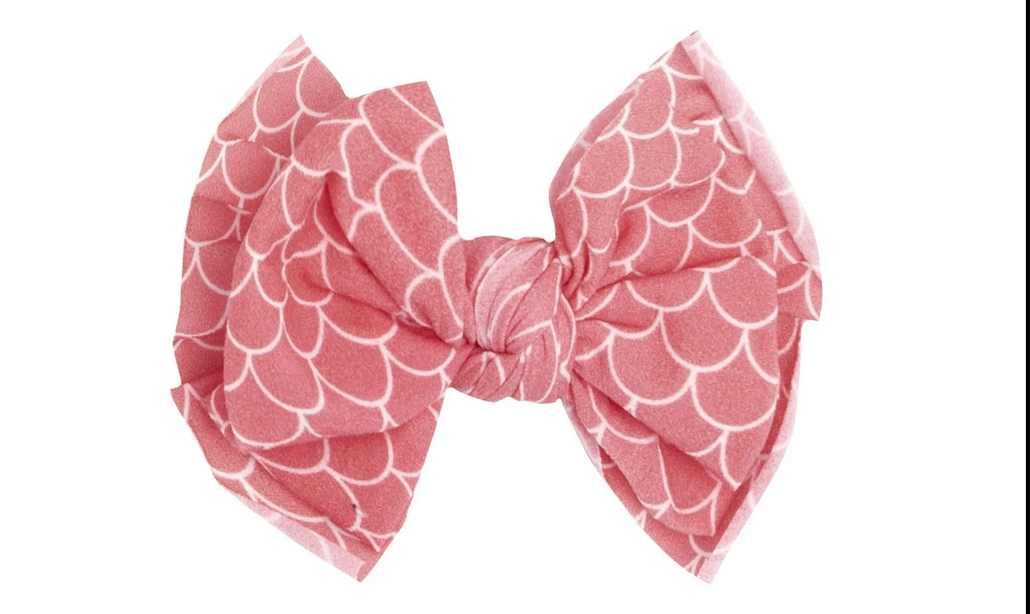 Baby Bling Coral Scales Printed FAB-BOW-LOUS Clip