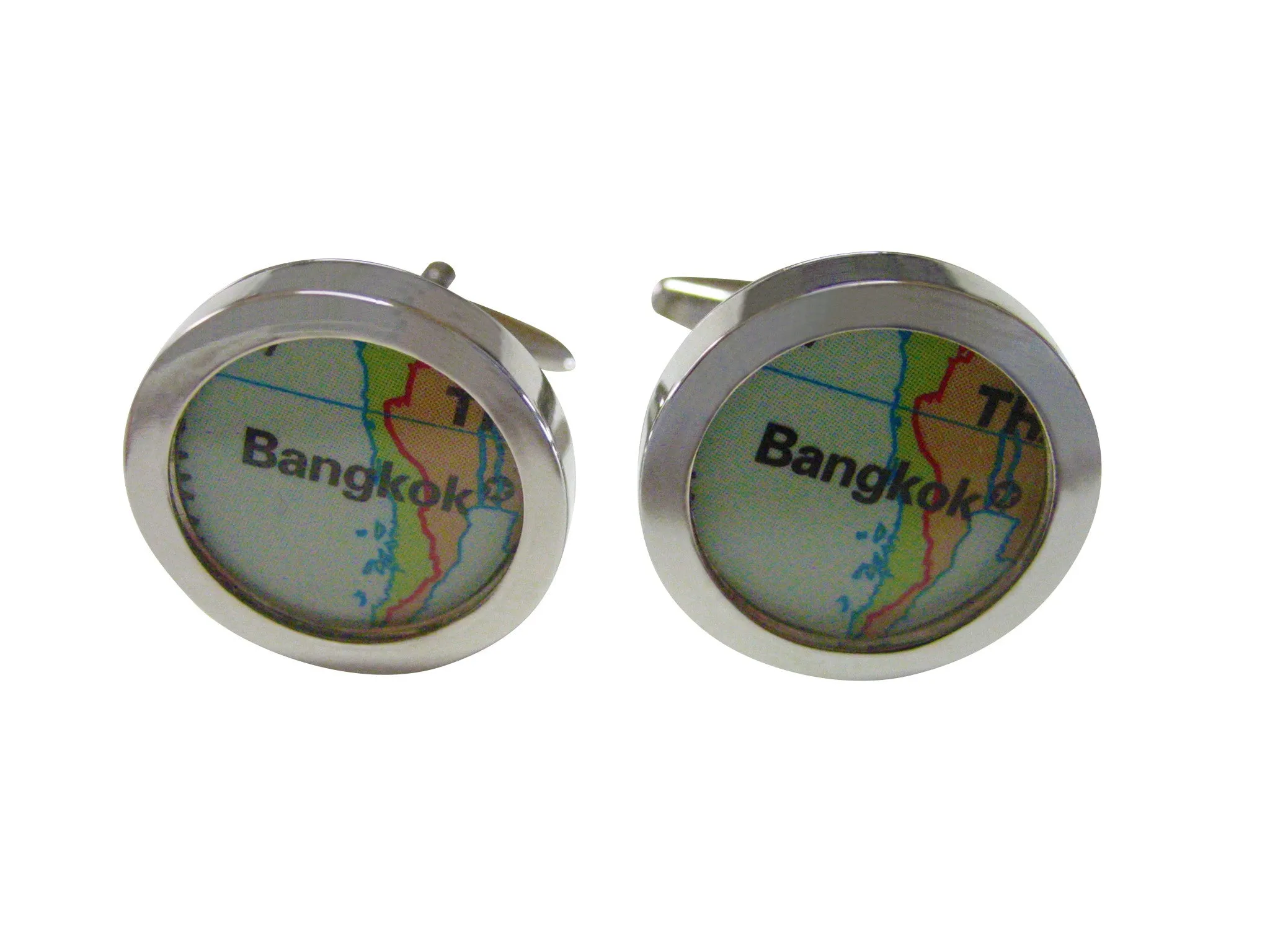 Bangkok Thailand Map Cufflinks