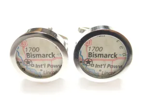 Bismarck North Dakota Map Cufflinks