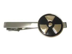 Black and Gold Toned Radioactive Symbol Tie Clip