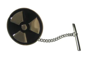 Black and Gold Toned Radioactive Symbol Tie Tack