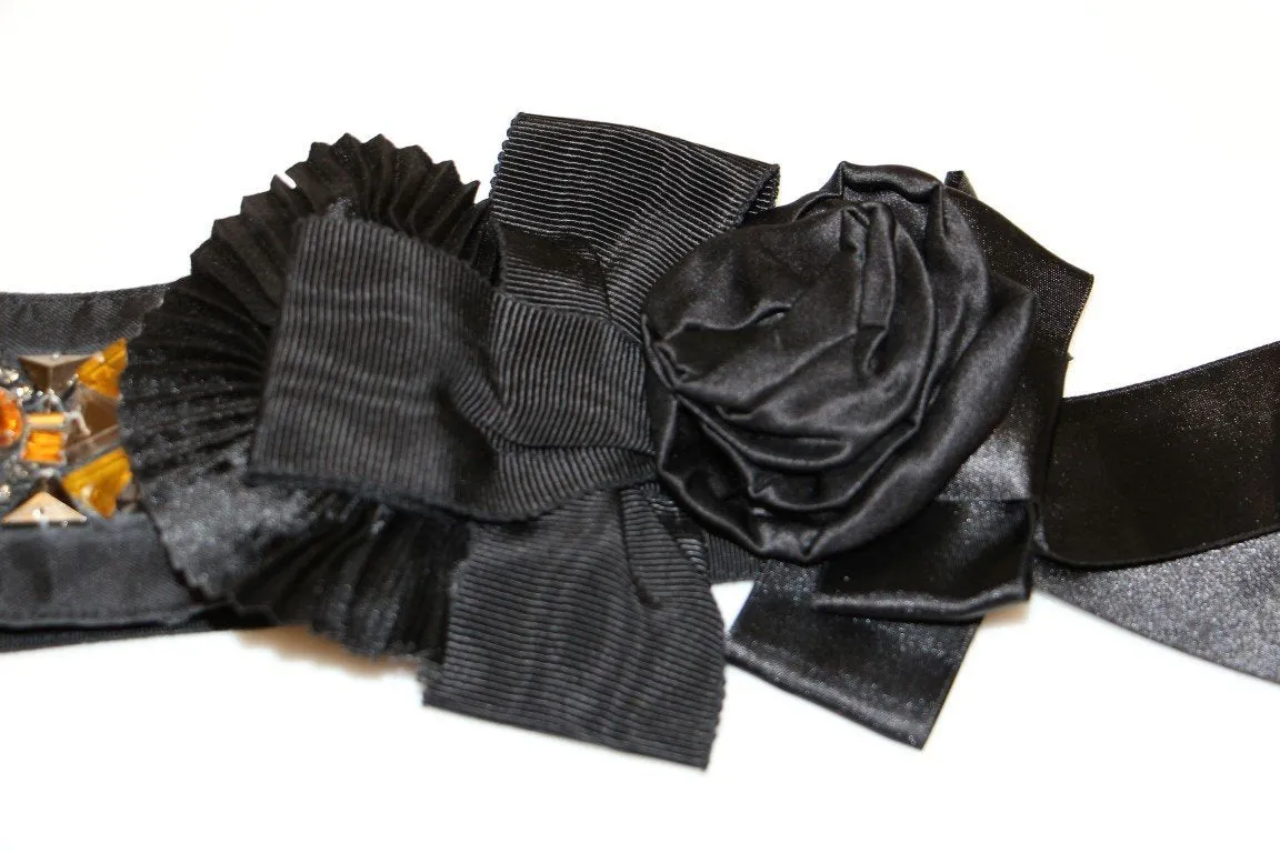 Black Crystal SPECIAL PIECE Waist Belt