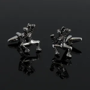 Black Mens Stainless Steel Spidey Cufflinks for Shirt with Box - Hand Crafted Perfect Gift