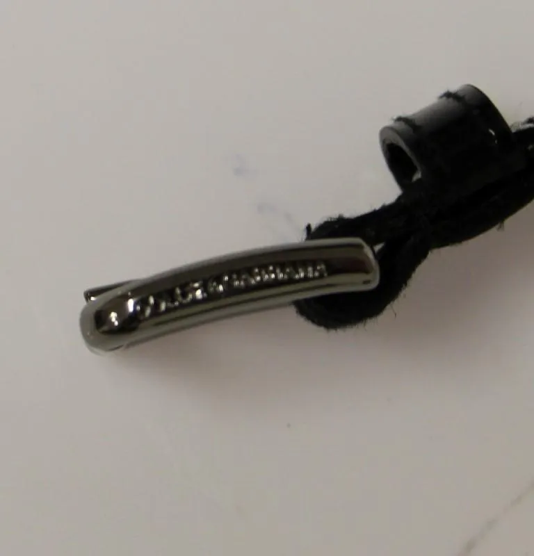 Black Silk Sequined Logo Belt