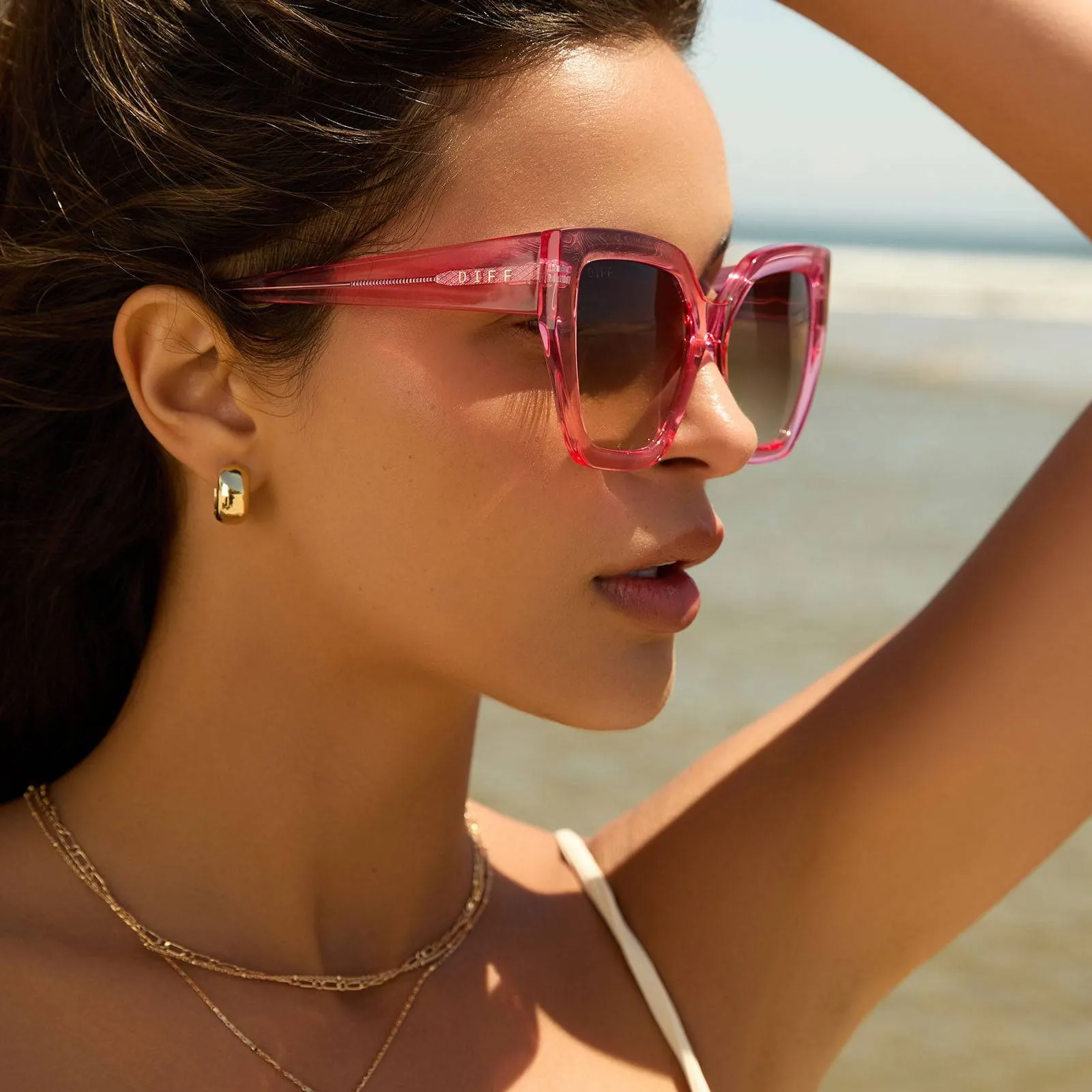 Blair Candy Pink Crystal   Brown Gradient by DIFF | Truffle Gradient