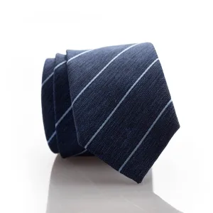 Blue Heather Stripe Youth Skinny Tie