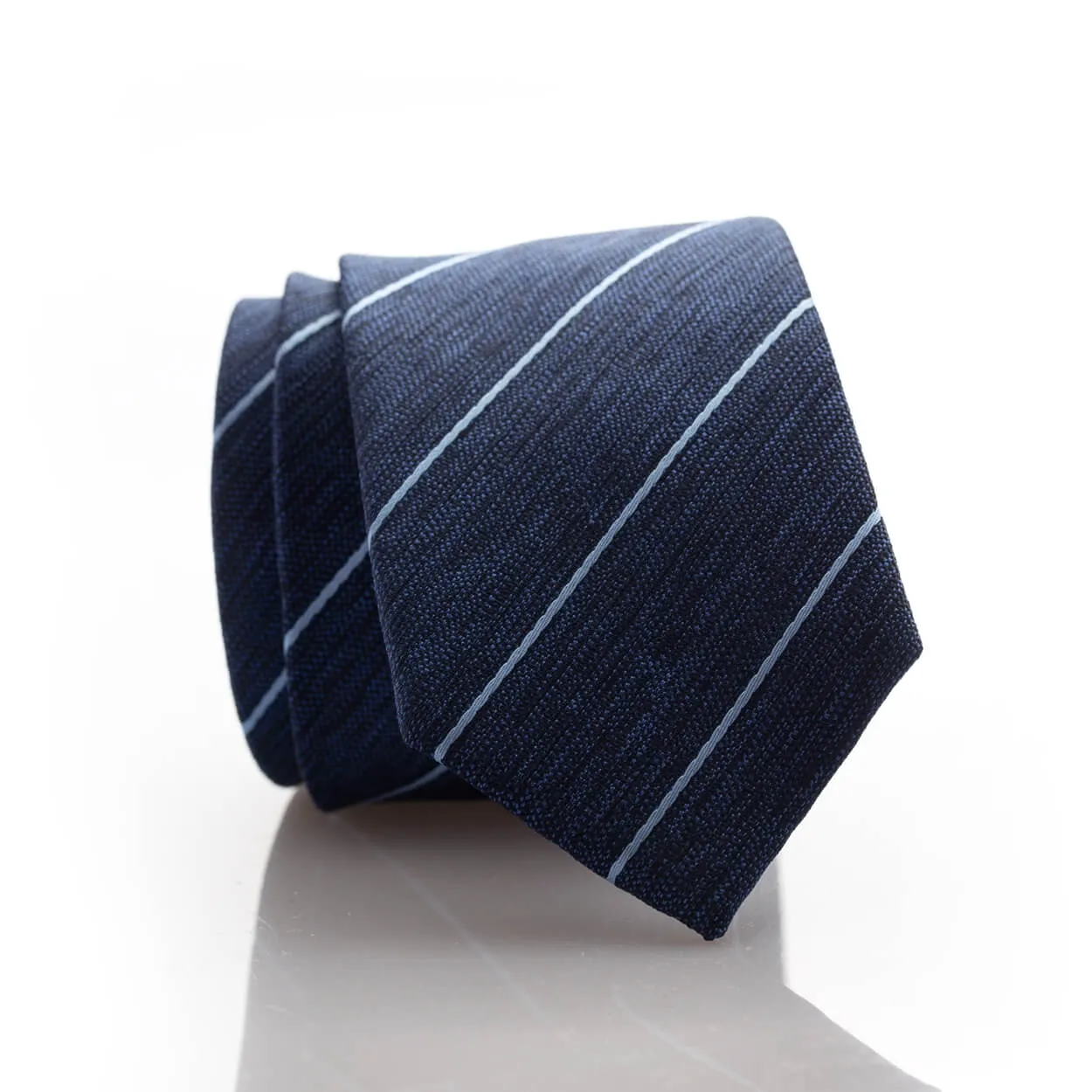 Blue Heather Stripe Youth Skinny Tie