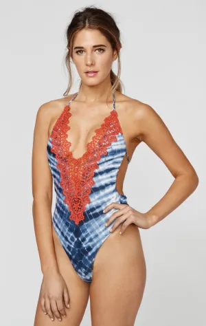 BLUE LIFE - Mirage Halter One Piece in Sapphire Tie Dye