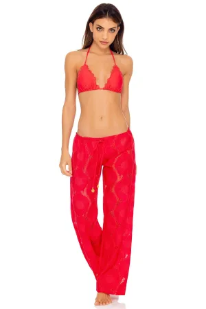 BOHO DREAM - Triangle Top & Beach Pant • Rojo