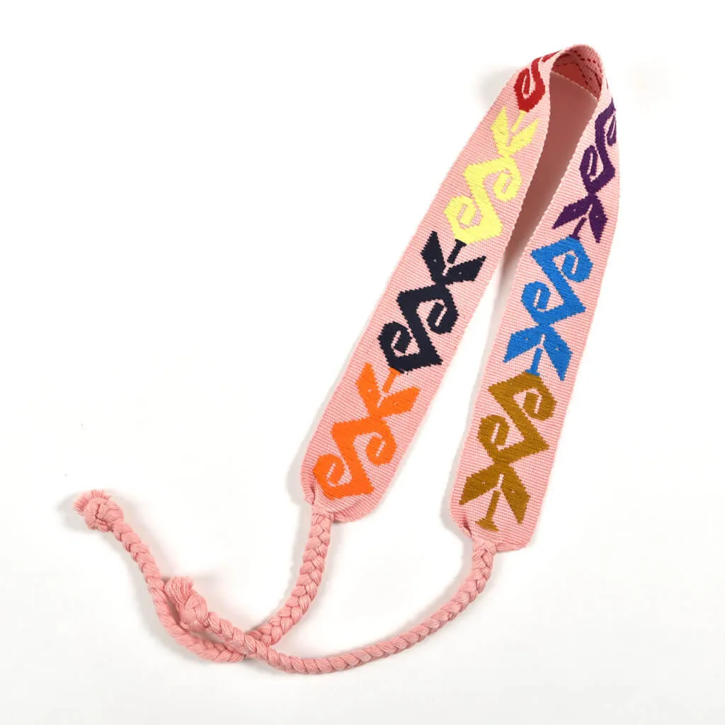 Boho Embroidered Headband | Rose Pink #2