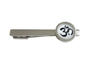 Bordered Spiritual Om Mystic Symbol Square Tie Clip