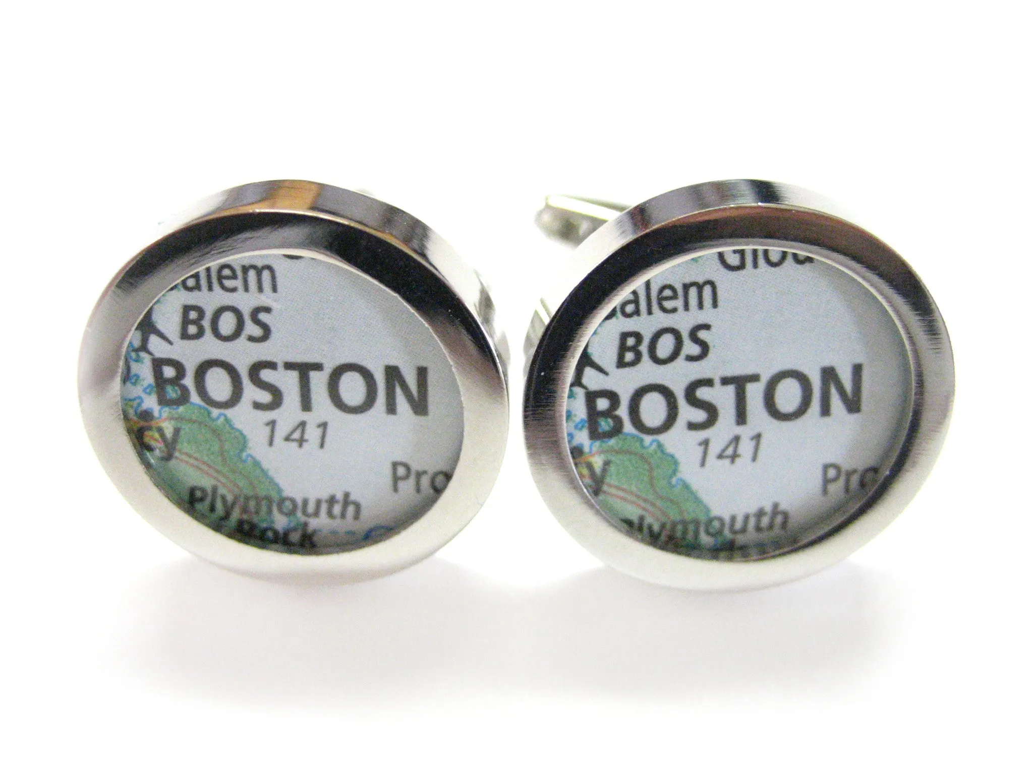 Boston Massachusetts Map Cufflinks