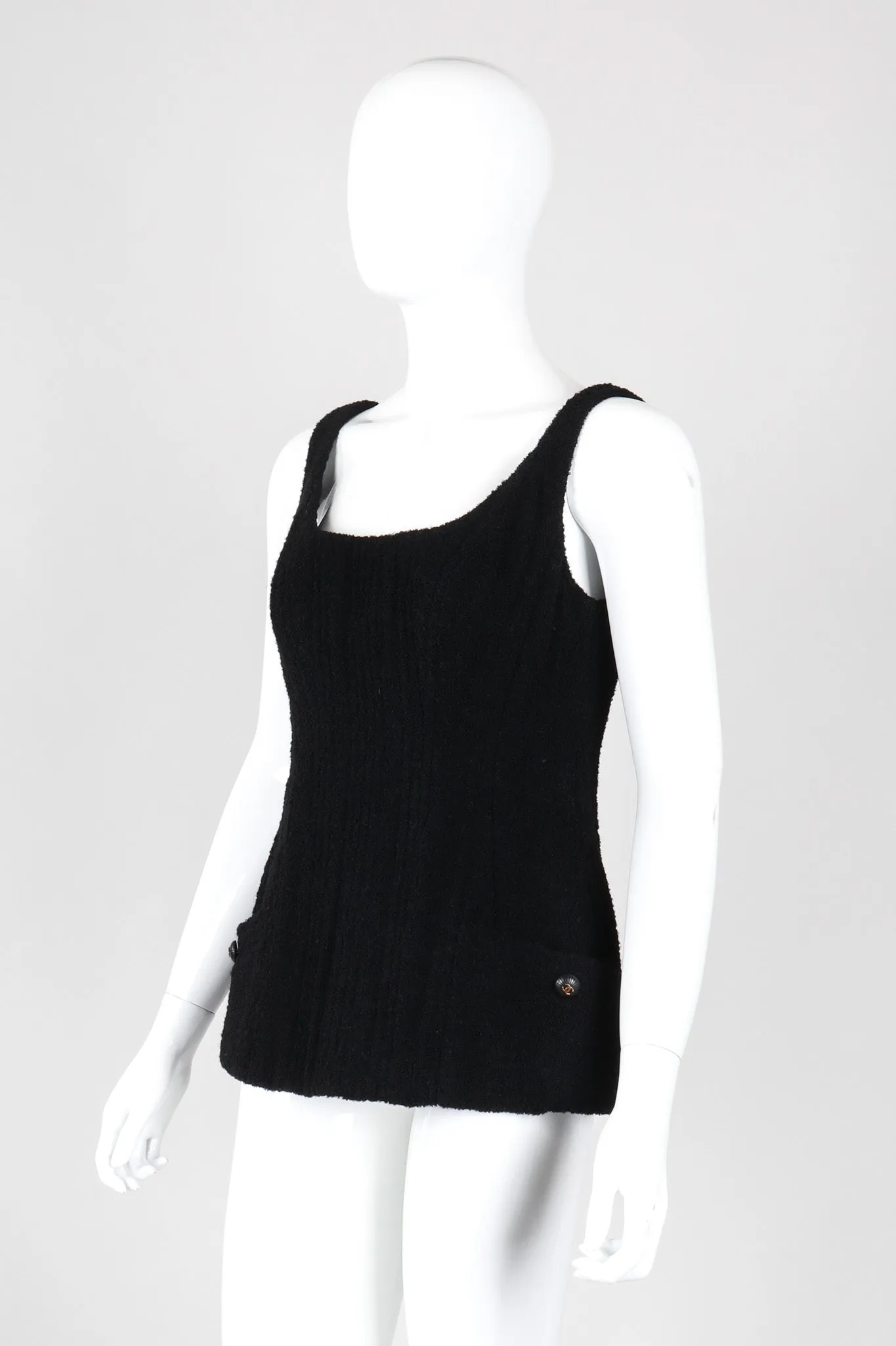 Bouclé Boned Corset Tank