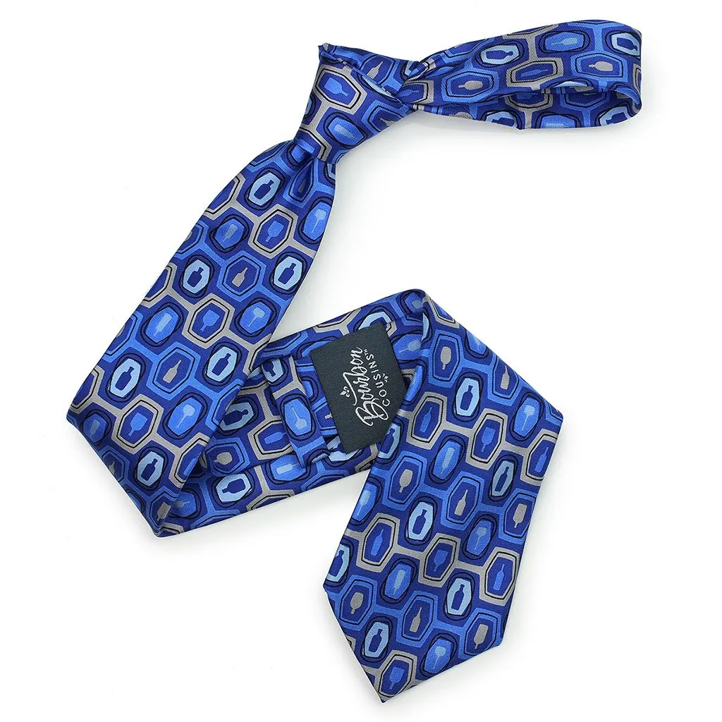 Bourbon Fest© Necktie | Royal Blue   Gray