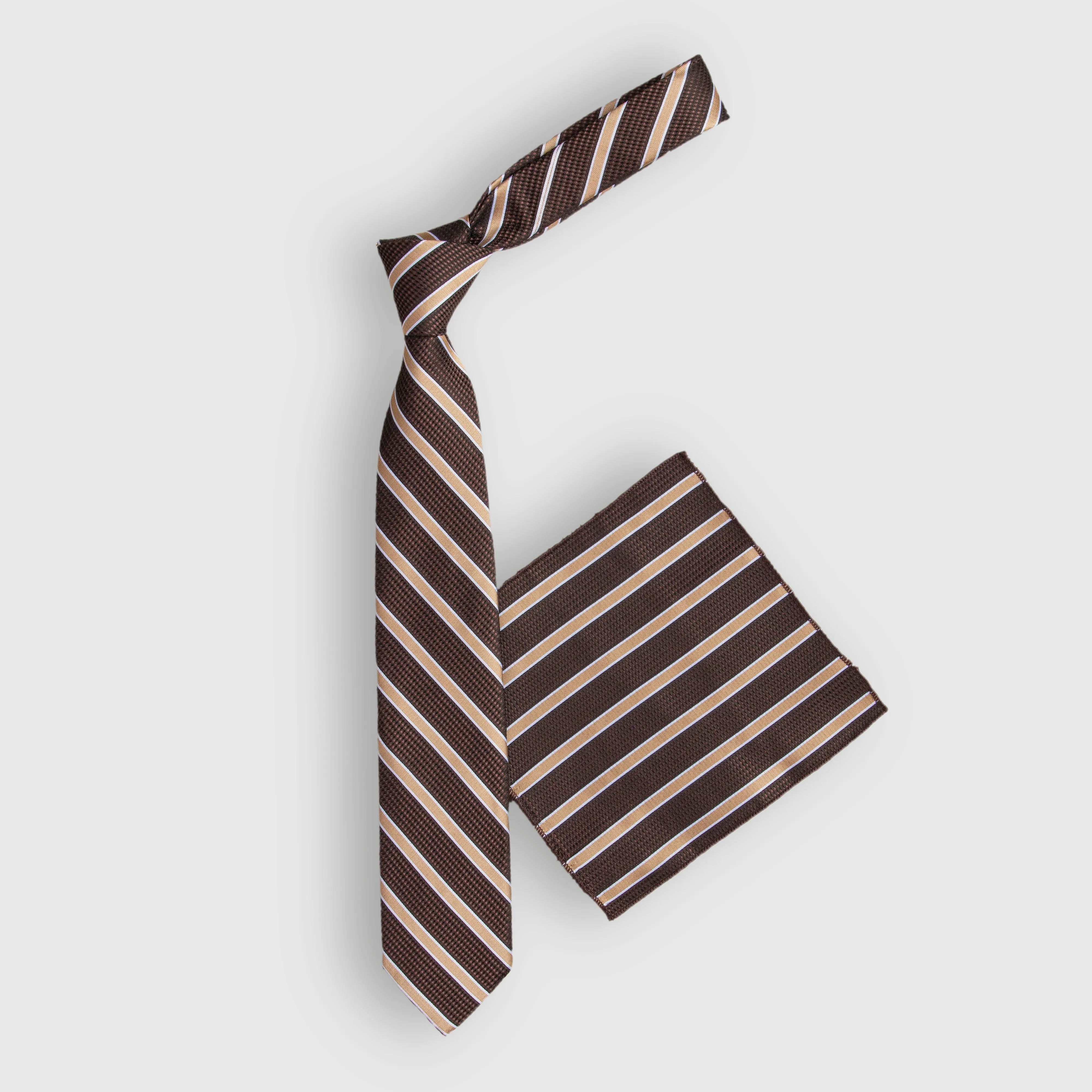 Brown Striped Tie