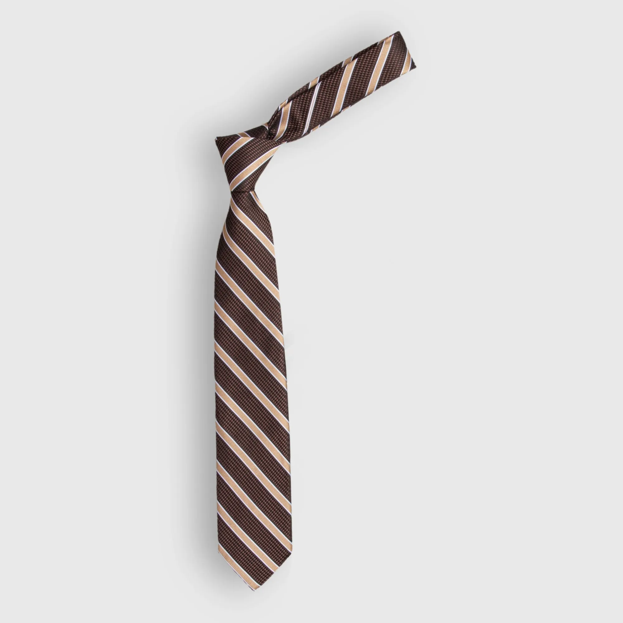 Brown Striped Tie