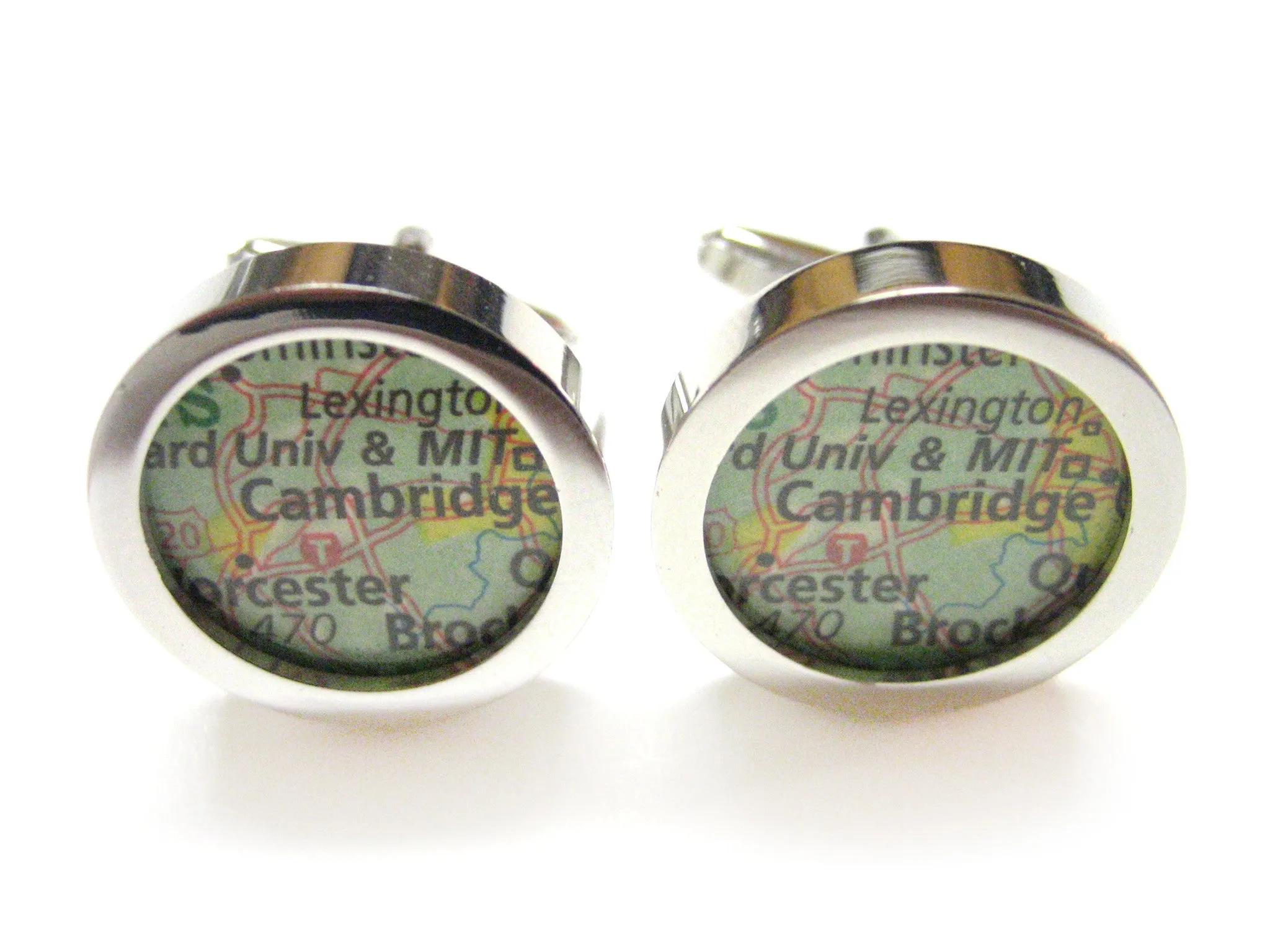 Cambridge Massachusetts and MIT Map Cufflinks