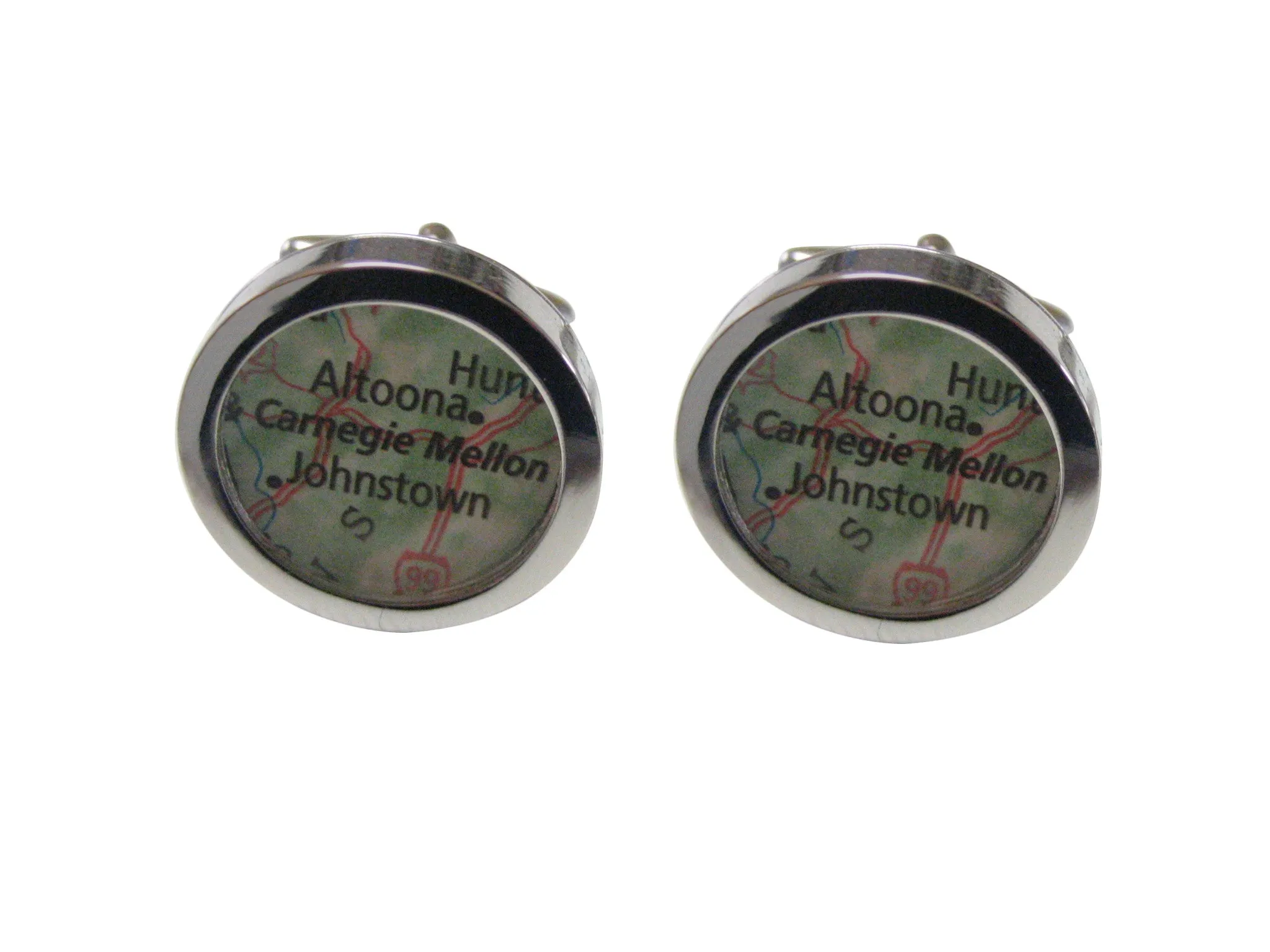 Carnegie Mellon University Map Cufflinks