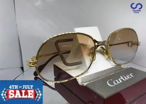 Cartier Authentic Gold Santos Wires w/ Hennessy Tint