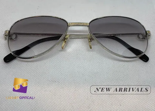 Cartier Authentic Silver Wire Frame w/ Light Purple Lenses