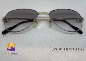 Cartier Authentic Silver Wire Frame w/ Light Purple Lenses